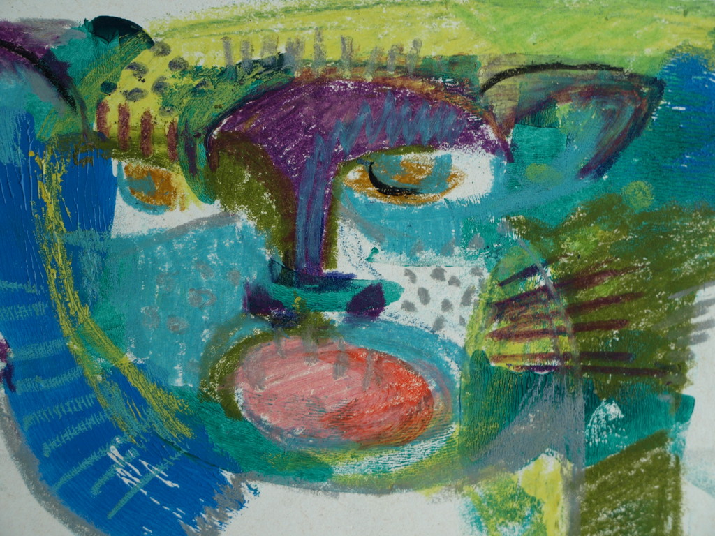Josje Smit : Gemengde techniek , Fantasiedier – gesigneerd – ca 1960 kopen? Bied vanaf 1!