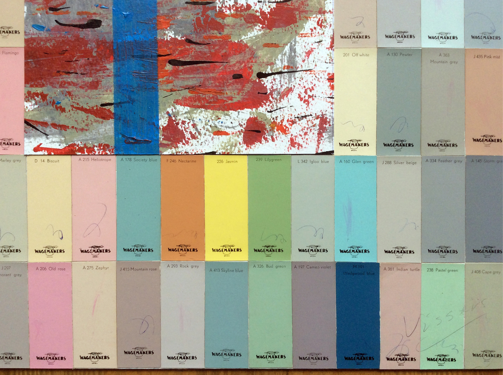 Jack Vissers - Jack Vissers - CORFLUX - collage en acryl  kopen? Bied vanaf 65!