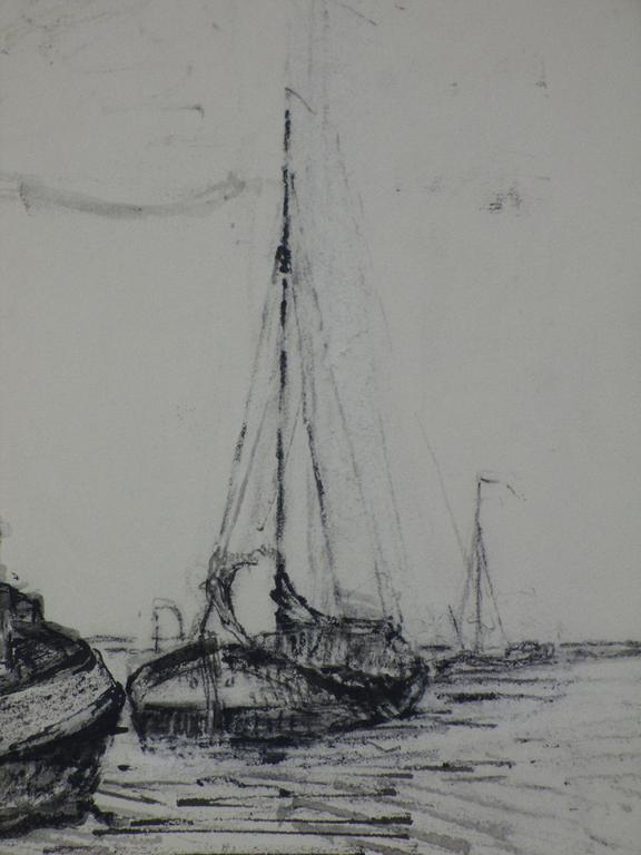 Willem Jans Dijk, Turftjalk Bergum 1923, Tekening kopen? Bied vanaf 75!