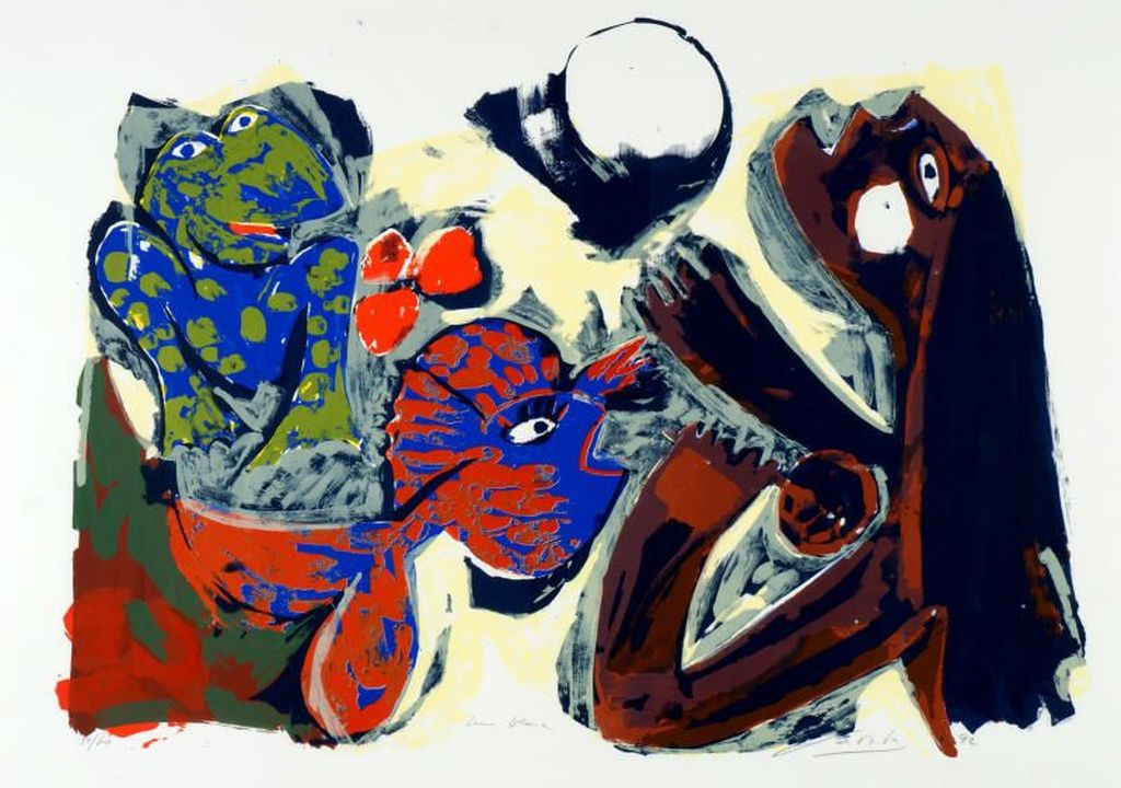 John Lie a Fo, kleuurijke zeefdruk Lune Blanc, gesigneerd en genummer uit 1992 kopen? Bied vanaf 55!