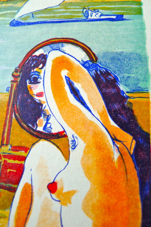 Kees van Dongen  een houtgravure  naar aquarel uit 1001 nacht, 1955 . Ingelijst. kopen? Bied vanaf 45!