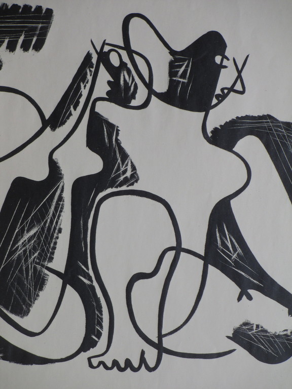 Koos van Vlijmen, Vrije abstracte compositie, Litho kopen? Bied vanaf 35!