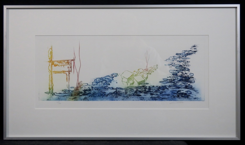 Olivier Beijn: Ets, Haven I - Ingelijst kopen? Bied vanaf 70!