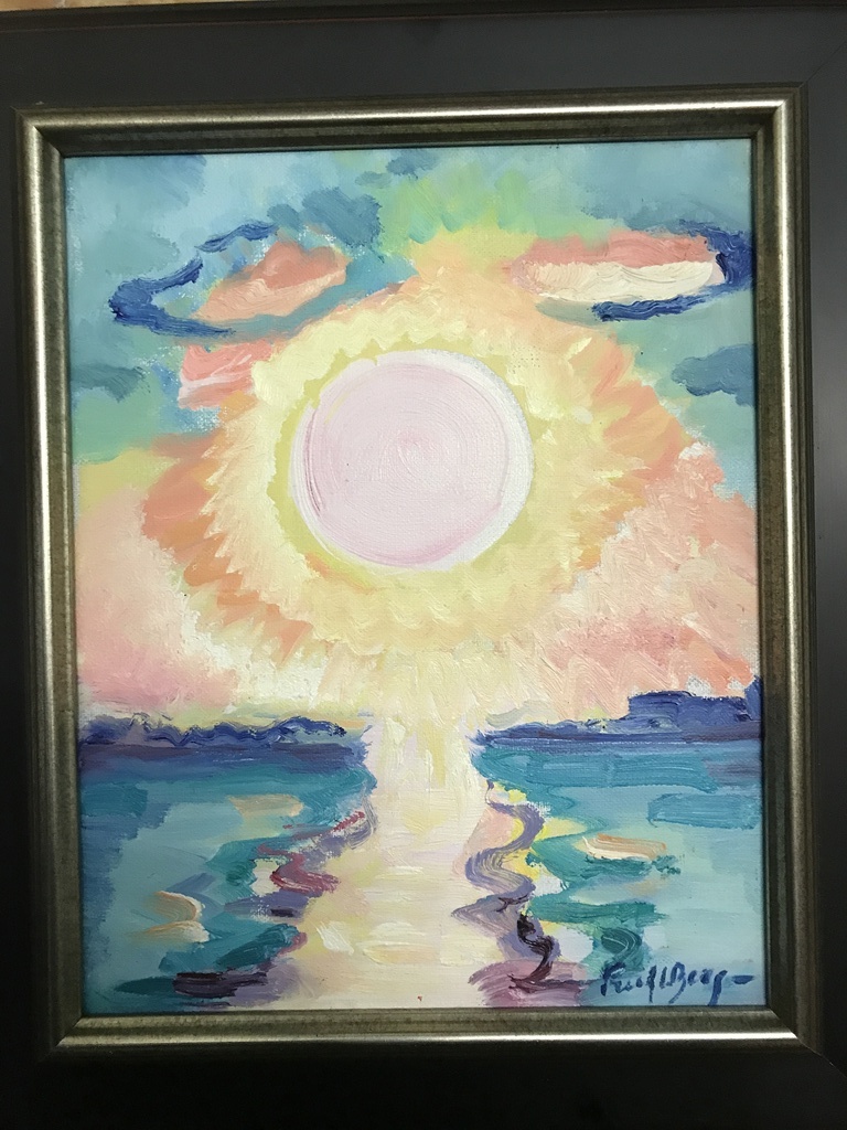 Freek van den Berg   Origineel olieverf op doek - nieuw ingelijst-Titel: Veessen kopen? Bied vanaf 199!