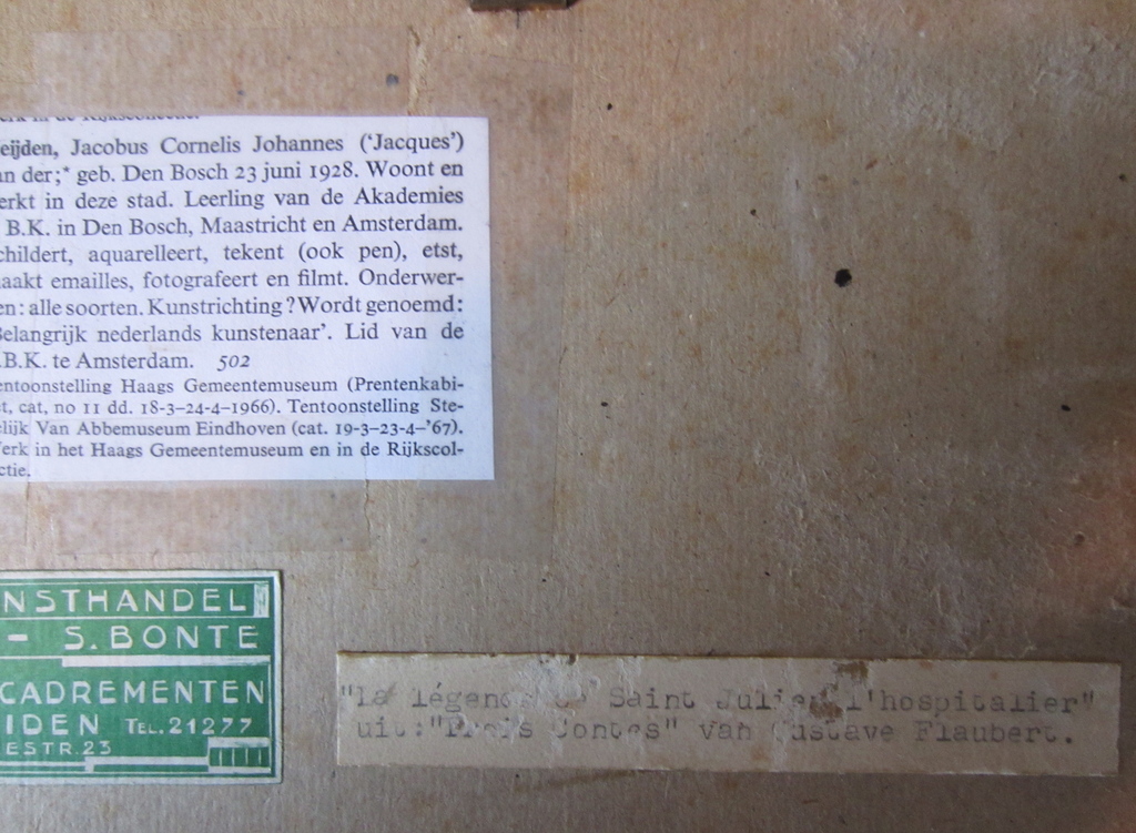 JCJ VANDERHEYDEN  OLIE OP PAPIER COLLECTOR'S ITEM 1954  kopen? Bied vanaf 1!