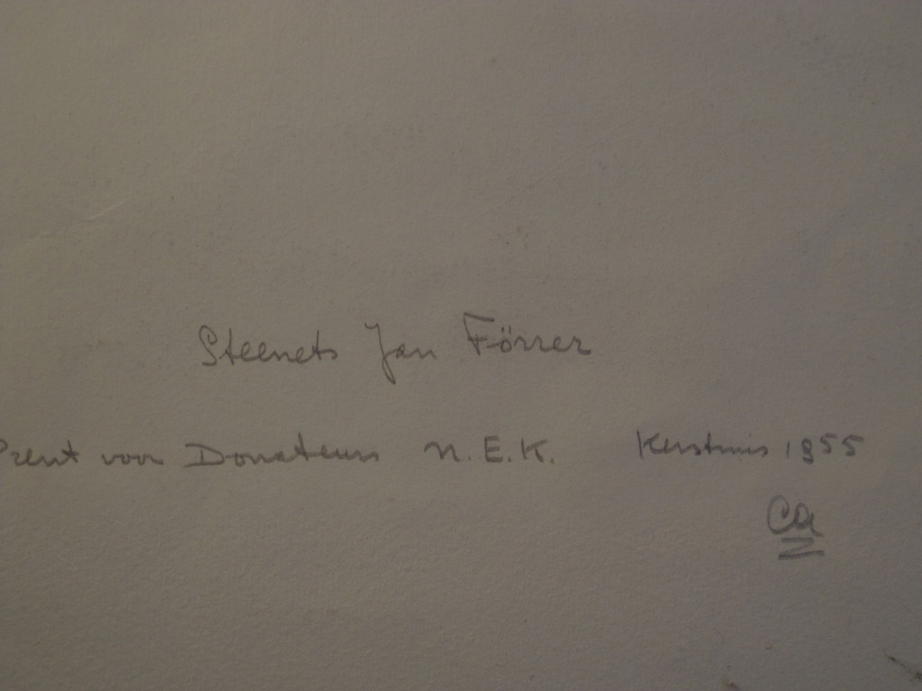 Mooie grote 1955 gesigneerde Vanitas Steendruk Jan Förrer (1925-)  kopen? Bied vanaf 1!