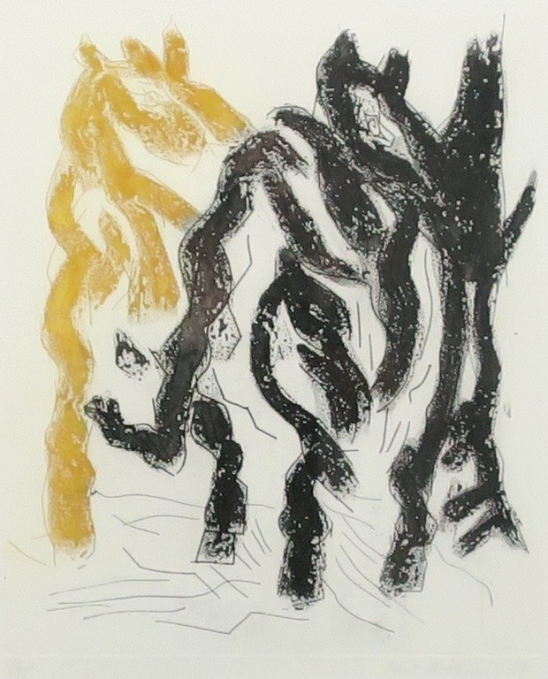 Jan Sierhuis: Ets, Zonder titel - Ingelijst kopen? Bied vanaf 50!