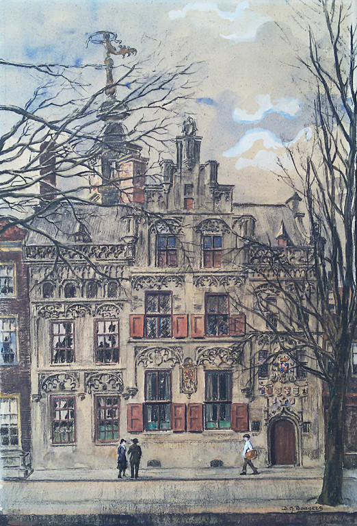 Laatste keer:Berend Bongers - Waterschapshuis Delft, gemengde techniek op papier kopen? Bied vanaf 50!