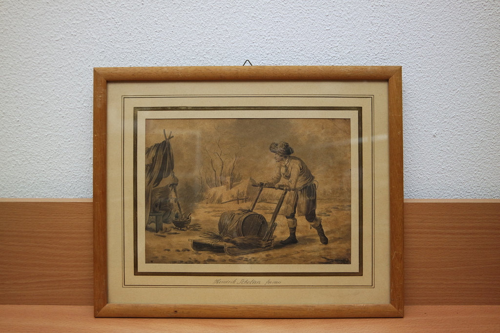 Hendrik Jacobus Scholten (1824-1907) - tartaar met slee in winters landschap kopen? Bied vanaf 85!