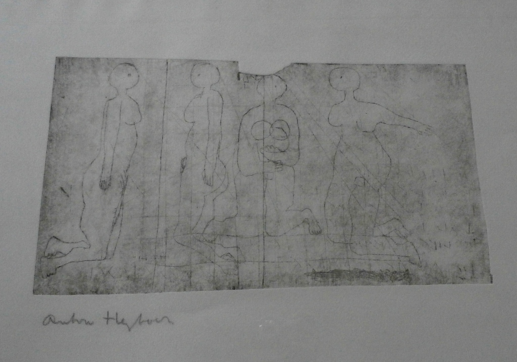 Anton Heyboer - ingelijste ets: vier vrouwen verkocht voor € 375!