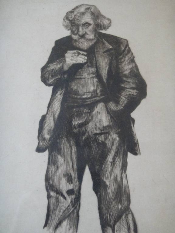 Engelse school (?), ets, portret van rokende man kopen? Bied vanaf 1!