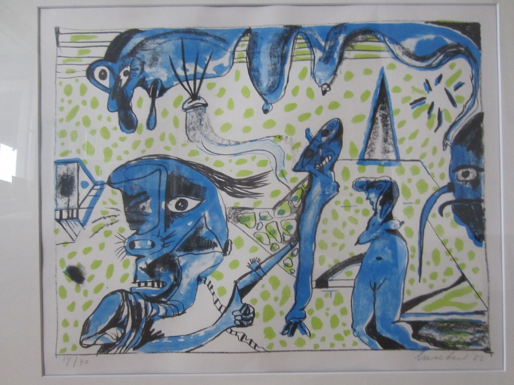 LUCEBERT LITHOGRAFIE FIGUREN KLEINE OPLAGE verkocht voor € 285!