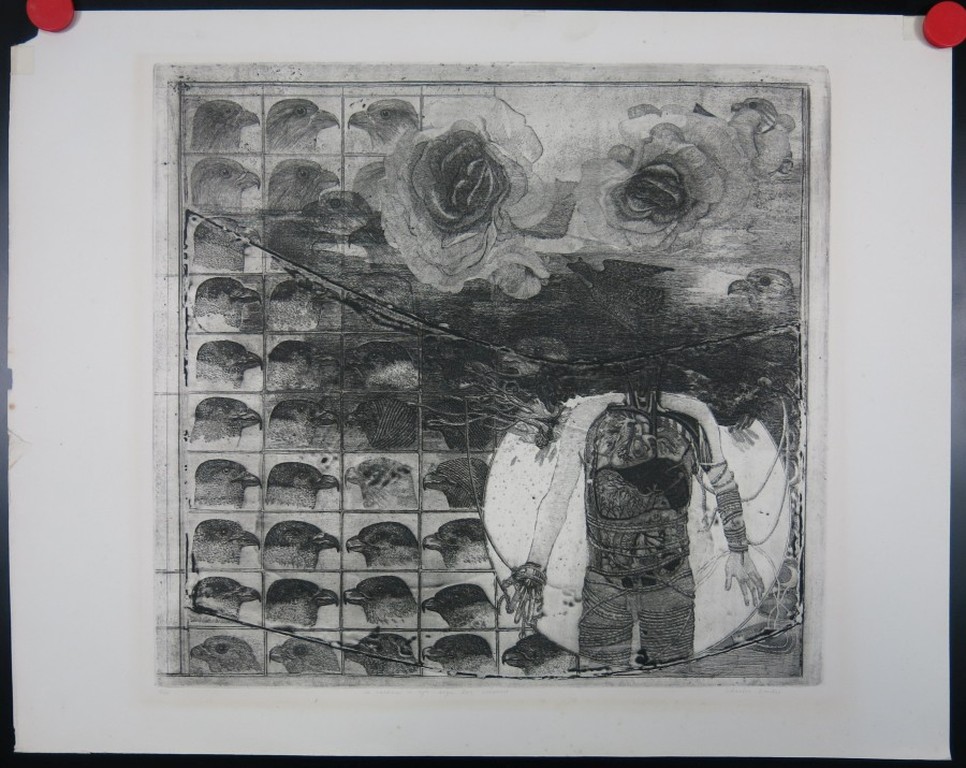 Charles Donker: Ets, De valkenier in zijn eigen loer verward kopen? Bied vanaf 160!