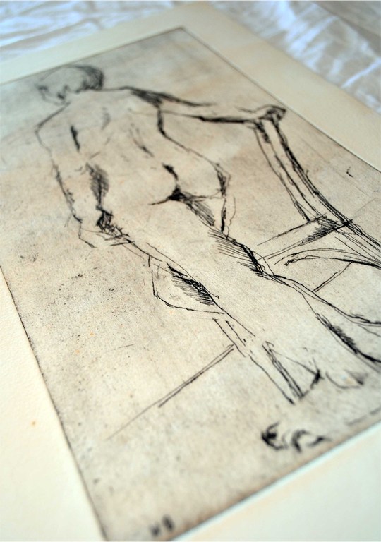 Wolff Buchholz, Stehender Akt, handgesigneerde ets - oplage 5 ex. - 1957 kopen? Bied vanaf 145!