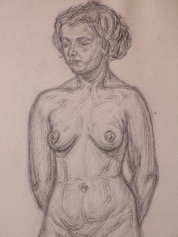 Rudolf Bremmer - Rudolf Bremmer, Staand naakt, Tekening '37 kopen? Bied vanaf 1!