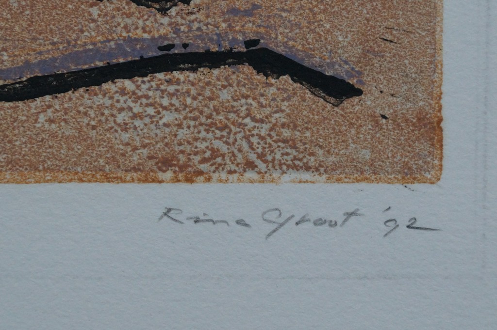 Rina Groot - gesigneerde linosnede - Paard II kopen? Bied vanaf 10!