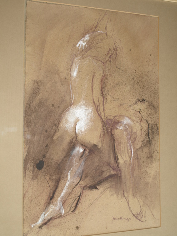 Jan Asselbergs – Krijttekening –“ EROTISCH 1 ” – Gesigneerd & ingelijst verkocht voor € 170!