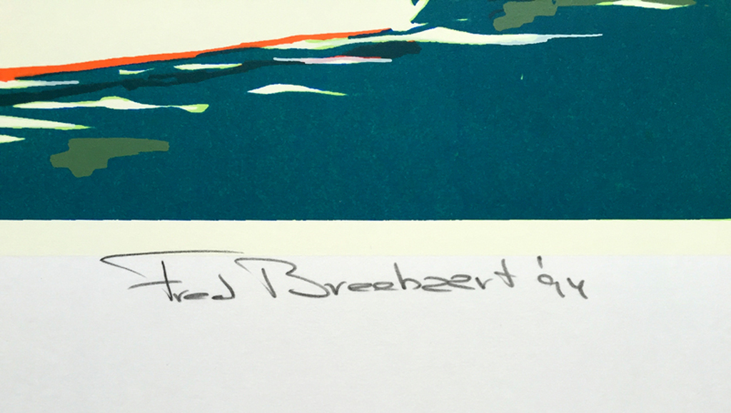 Fred Breebaart - Handelskade - Gesigneerde zeefdruk - 1994 kopen? Bied vanaf 65!