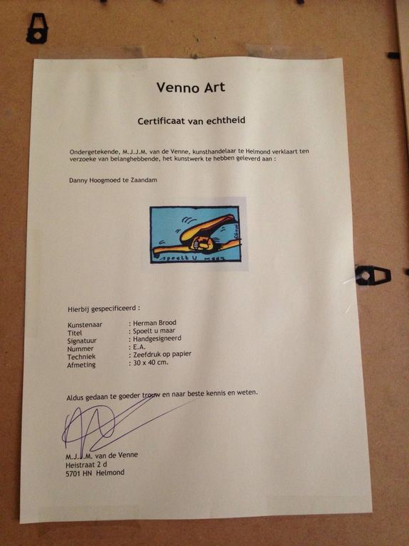 Zeefduk, Herman Brood, Spoelt u maar kopen? Bied vanaf 70!