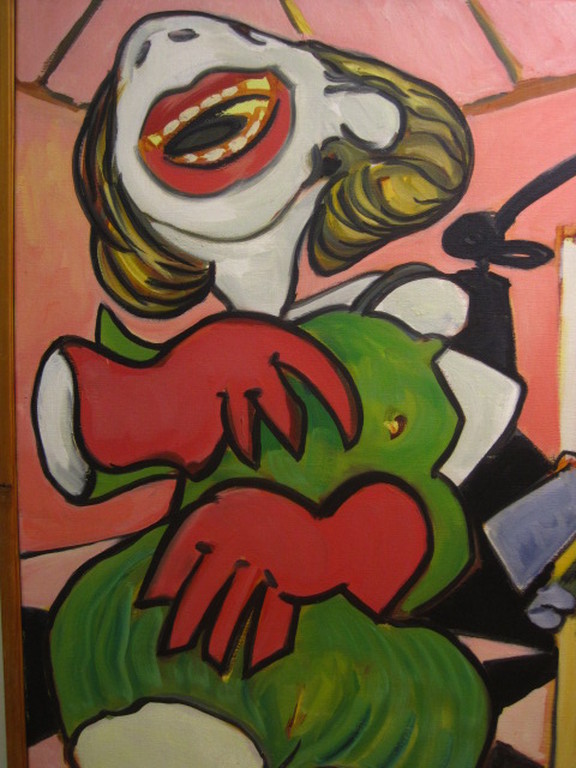 Zeldzaam Quintus Jan Telting schilderij "Zingend Model" 1987 Suriname gesigneerd kopen? Bied vanaf 1!