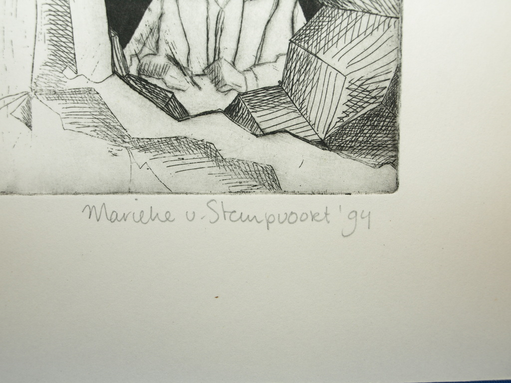 Marieke van Stempvoort  – Ets – Kunstacademie MINERVA Groningen – 1994 kopen? Bied vanaf 5!