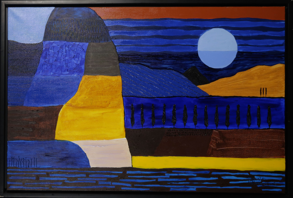 Ronald Boonacker: Acryl op doek, Italy - Ingelijst (Groot) verkocht voor € 300!