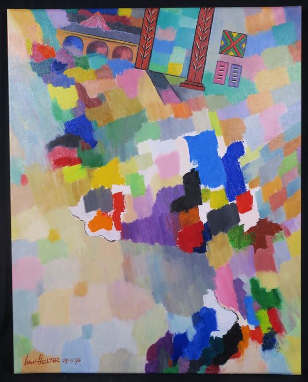 Jan van Holthe: Olieverf op doek, La porte Du Ciel - Ingelijst kopen? Bied vanaf 50!