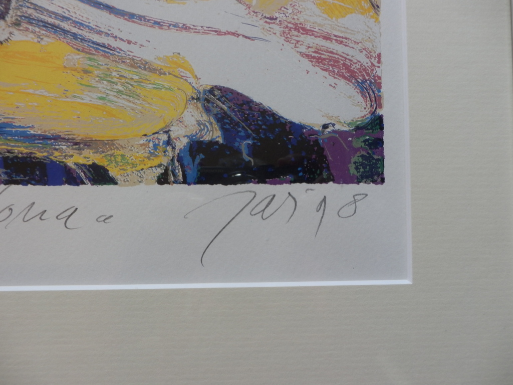 JAS  Kleurenzeefdruk BELLONA  Ingelijst uit 1998 kopen? Bied vanaf 60!