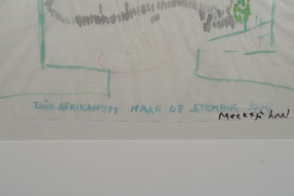 Meertje Kaal: Oost indische inkt op rijstpapier, Zuid Afrikanen.. - Ingelijst kopen? Bied vanaf 1!