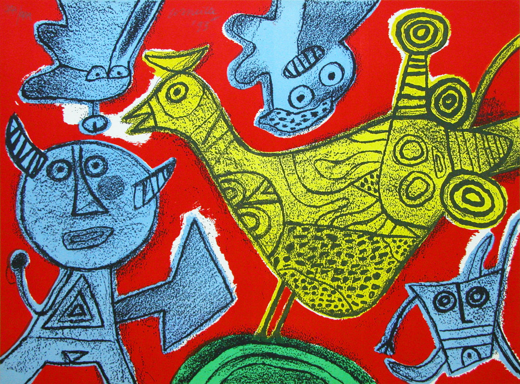 CORNEILLE, litho - Songes du diable - 1993 handgesigneerd kopen? Bied vanaf 100!