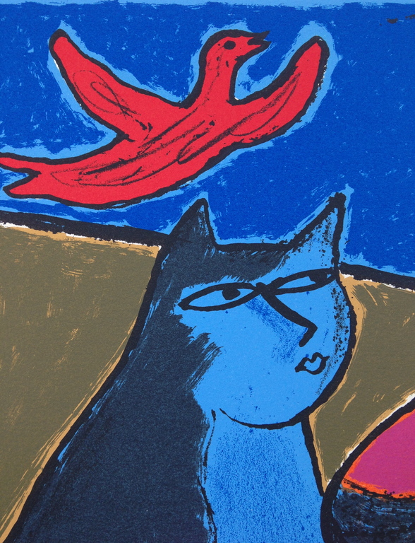 Corneille, Originele kleurenlitho uit 1996, Handgesigneerd kopen? Bied vanaf 220!