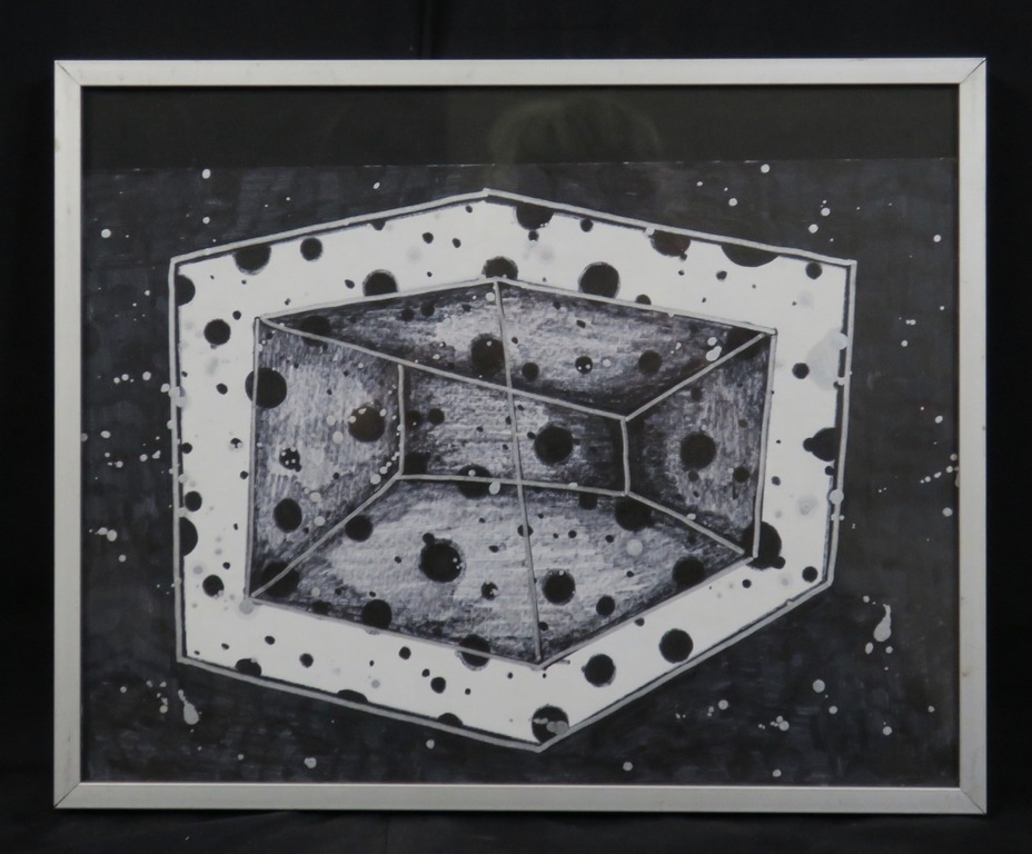 Paul Redeker: Stifttekening op papier, Ruimtereis - Ingelijst kopen? Bied vanaf 35!