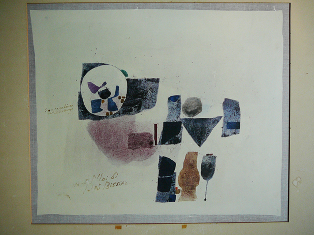 Julius Bissier (1893 - 1965): 'Zaaddop en Schrikoog' -1961- verkocht voor € 59!