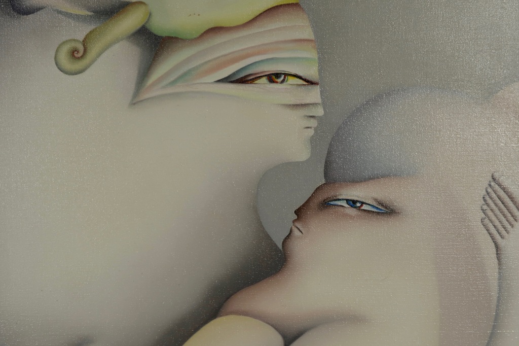 Jorg Reme: Olieverf, Zonder titel - Ingelijst (Zeer groot) kopen? Bied vanaf 750!