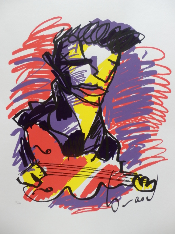 HERMAN BROOD, Gelimiteerde en HANDGESIGNEERDE Zeefdruk ELVIS verkocht voor € 150!