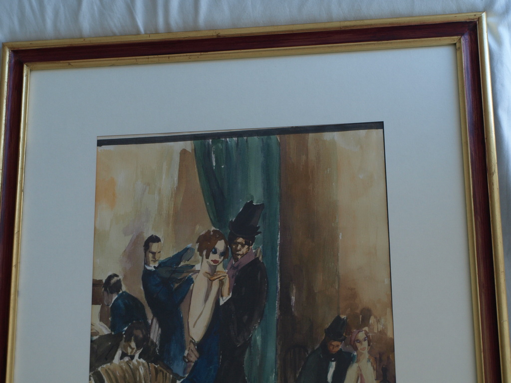 Argentijnse kunstenaar : Gouache , Tango 1 - gesigneerd & ingelijst -74 x 56 cm kopen? Bied vanaf 1!