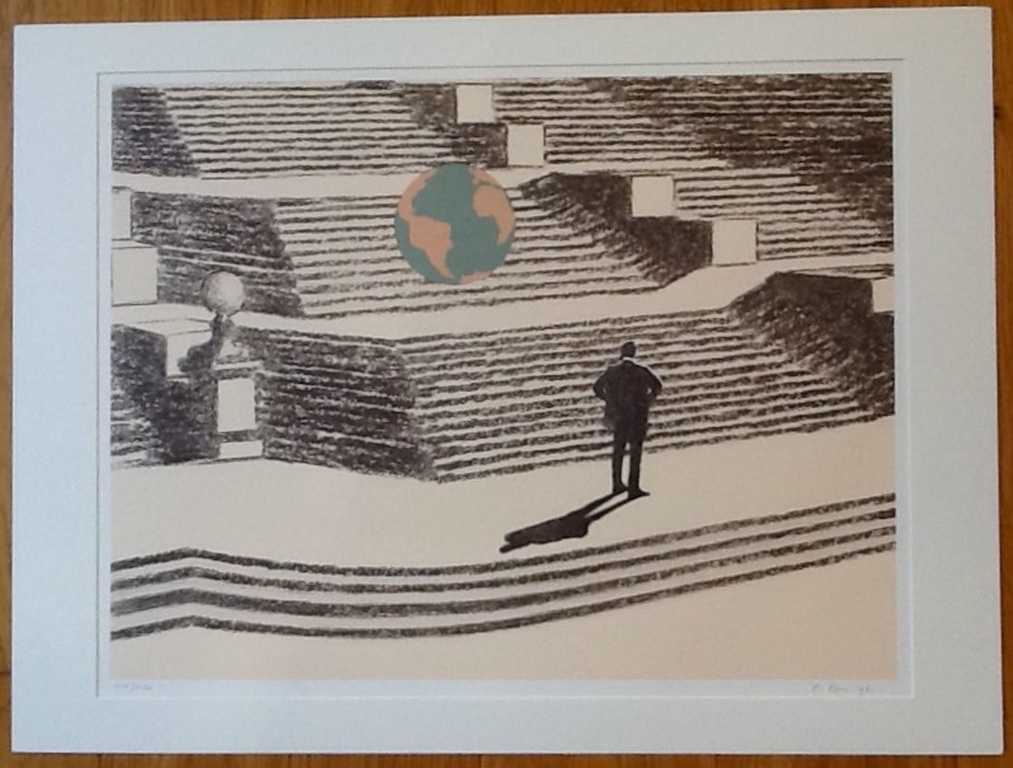 Peter Bes - gesigneerde zeefdruk 1996 verkocht voor € 41!