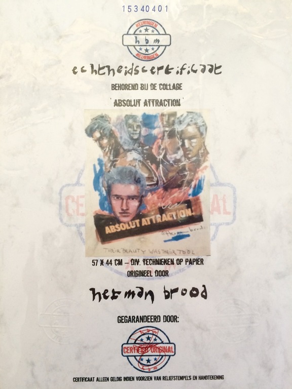Herman Brood, mixed media, Absolut Atrraction kopen? Bied vanaf 900!