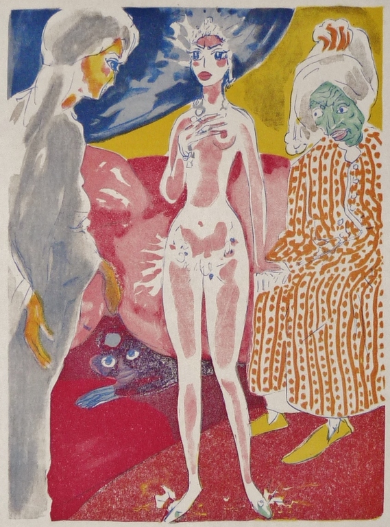 Kees van Dongen, Houtgravure naar aquarel uit 1000 en 1 nacht verkocht voor € 45!