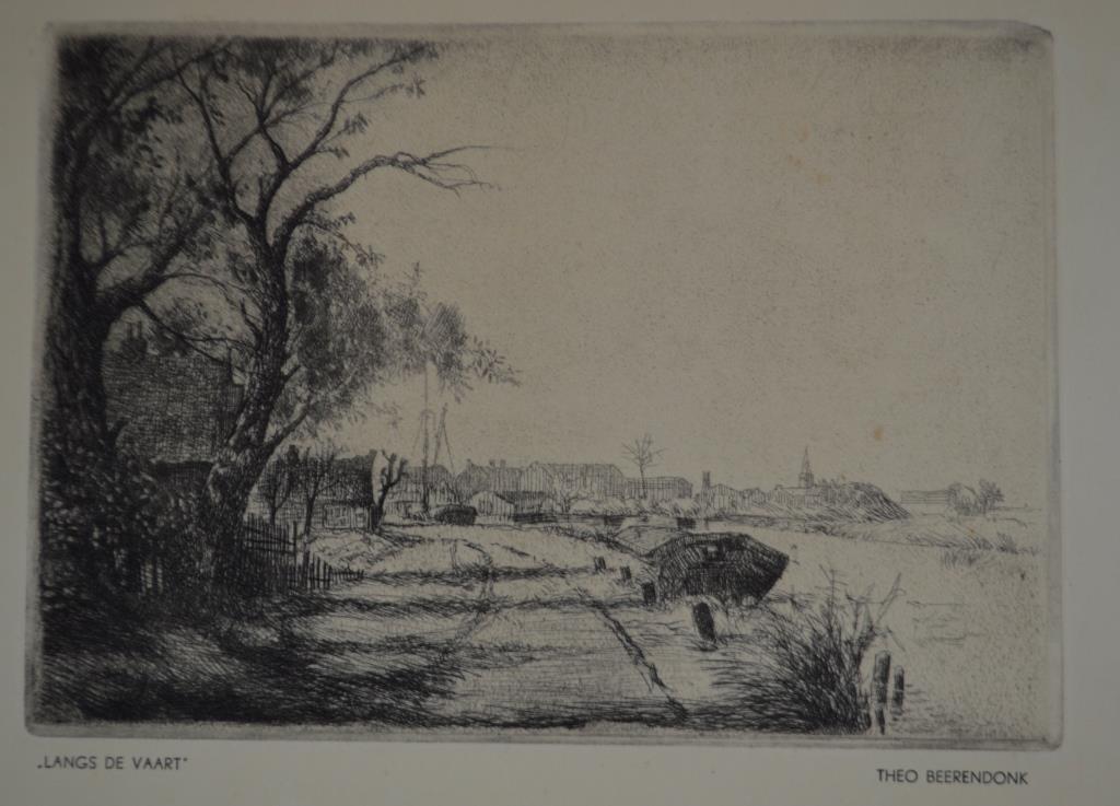 Theo Beerendonk, ets 'Langs de Vaart' 20x14 (30x23)  kopen? Bied vanaf 5!
