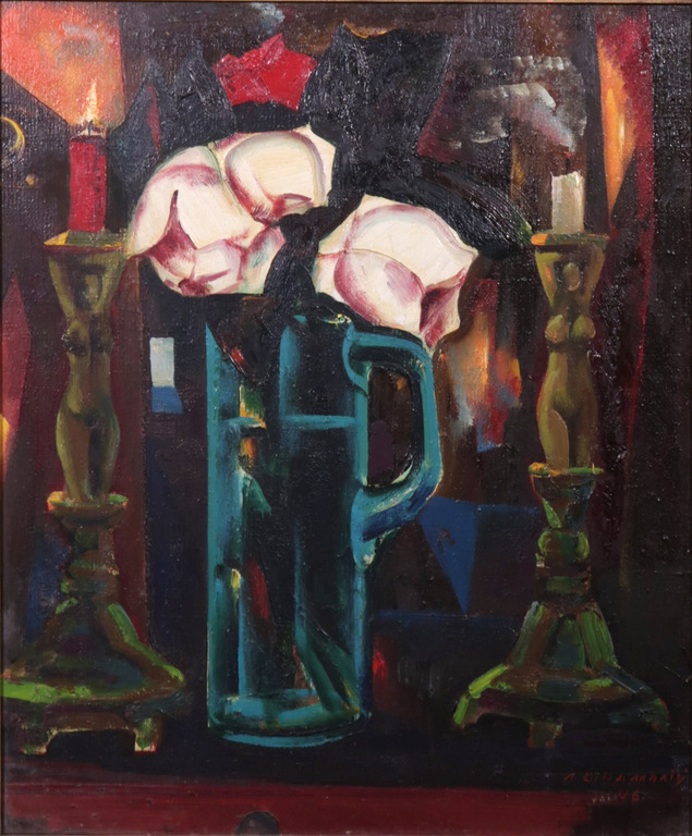 Onbekende kunstenaar: Acryl op doek, Zonder titel - Ingelijst kopen? Bied vanaf 100!