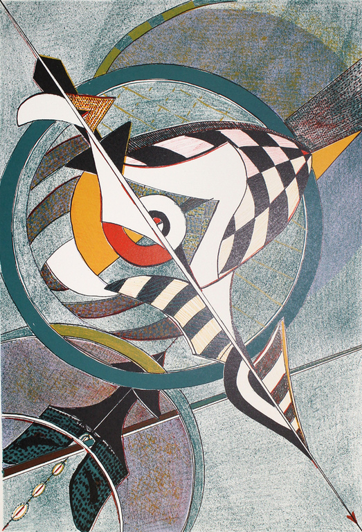 Paolo Boni. -Compositie I- Mooie Kleurenlithografie op Bütten, Handgesigneerd. kopen? Bied vanaf 59!