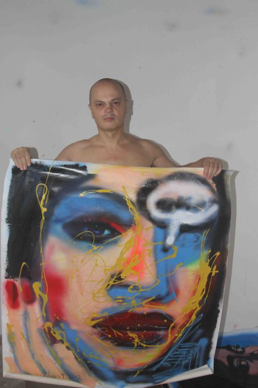 Peter Klashorst - 100 x 90 cm - Zeer groot werk kopen? Bied vanaf 400!