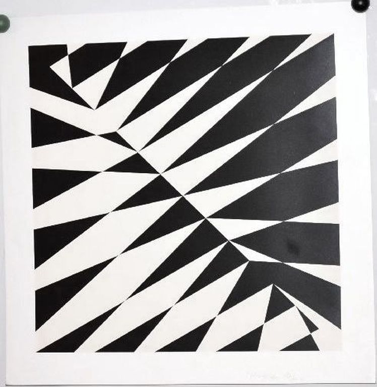Peter Struycken: Zeefdruk. Abstracte Compositie kopen? Bied vanaf 100!