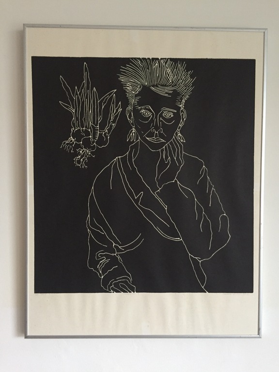 Beatrice Kluivers - linosnede 1/20 Zelfportet I (46,5 x 49 cm) 1986 kopen? Bied vanaf 1!