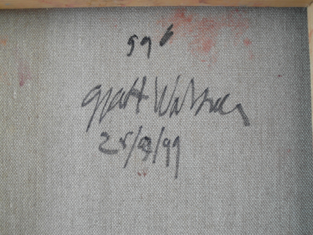 Gjalt Walstra - twee keer olieverf op doek - zwart en wit kopen? Bied vanaf 75!