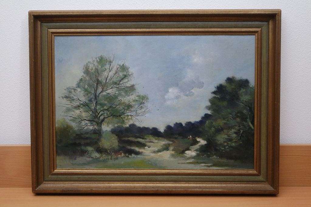 Antoon Markus (1870-1955) - olieverf op doek - landschap met figuren kopen? Bied vanaf 270!