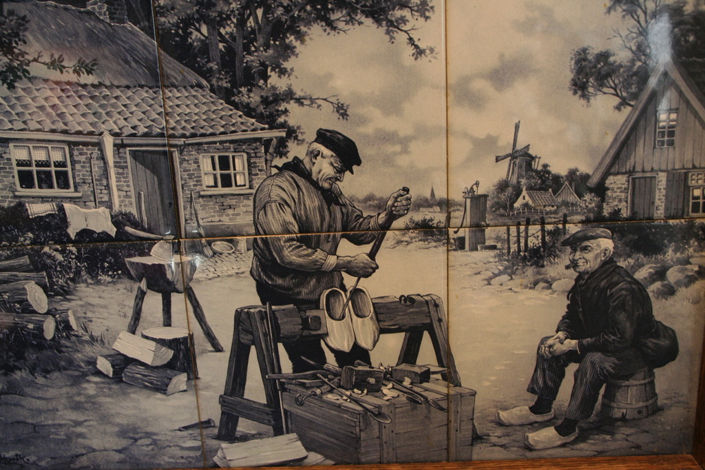 Houten dienblad met delftsblauwe tegels, J.S. van Hunnik, titel  kopen? Bied vanaf 1!