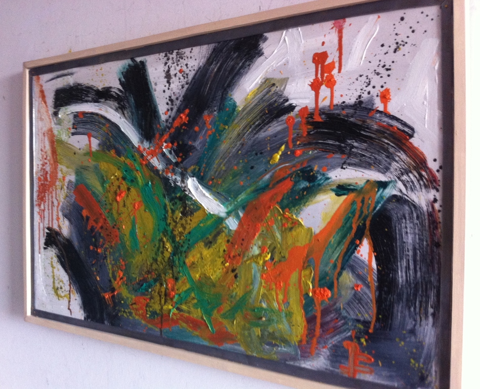 John Foppen - Fire works........ - oliev./paneel-gesigneerd kopen? Bied vanaf 1!