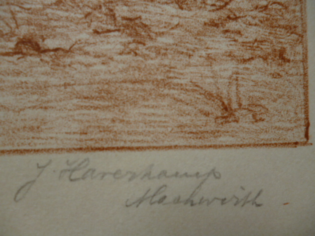 Johanna Haverkamp-Machwirth - litho - Drie mussen kopen? Bied vanaf 35!